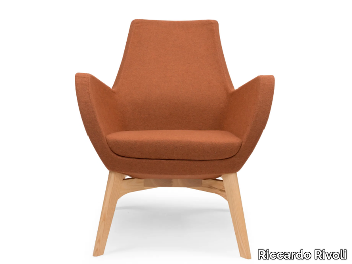 NOVA BASSA WOOD - Armchair with armrests _ Riccardo Rivoli