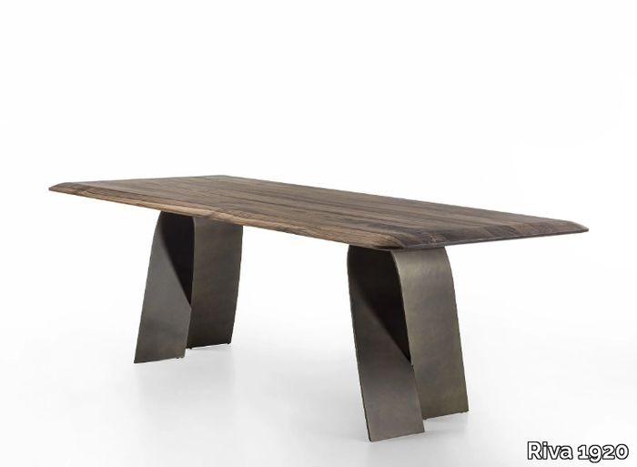 NASTRO - Wooden and iron dining table _ Riva 1920