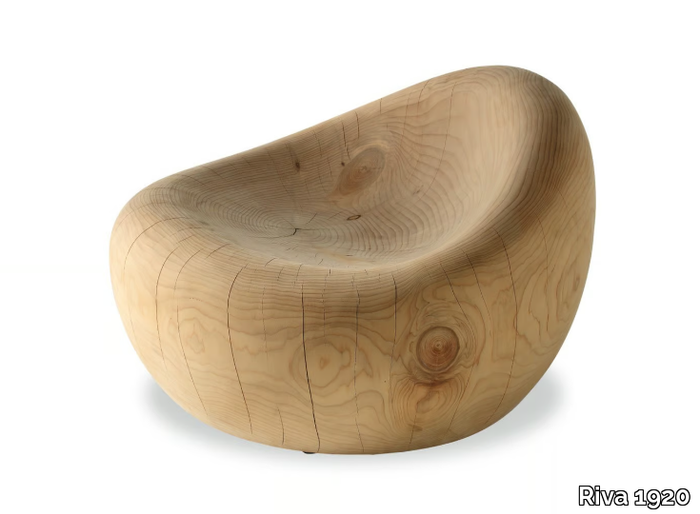 MAUI - Easy armchair in solid cedar wood _ Riva 1920