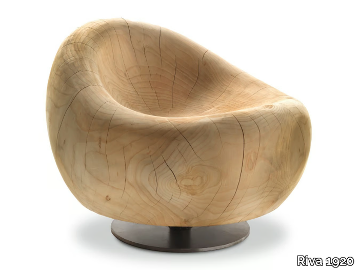 MAUI - Swivel cedarwood easy chair _ Riva 1920