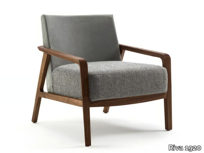 Noblè - Fabric armchair with armrests _ Riva 1920