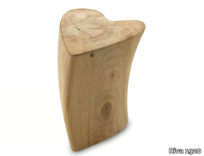 ONE LOVE - Low solid cedar wood stool _ Riva 1920