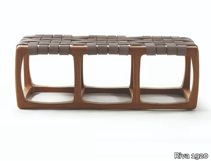 BUNGALOW - Teak garden bench with fabric seat _ Riva 1920