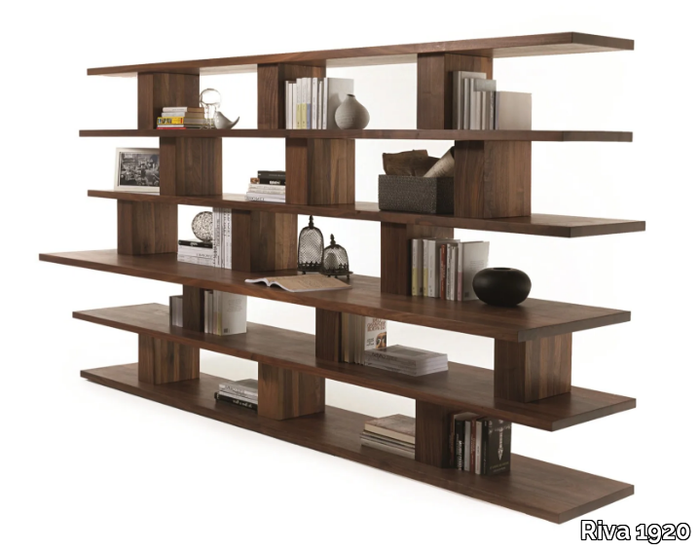 BOOKSHELF - Open solid wood bookcase _ Riva 1920