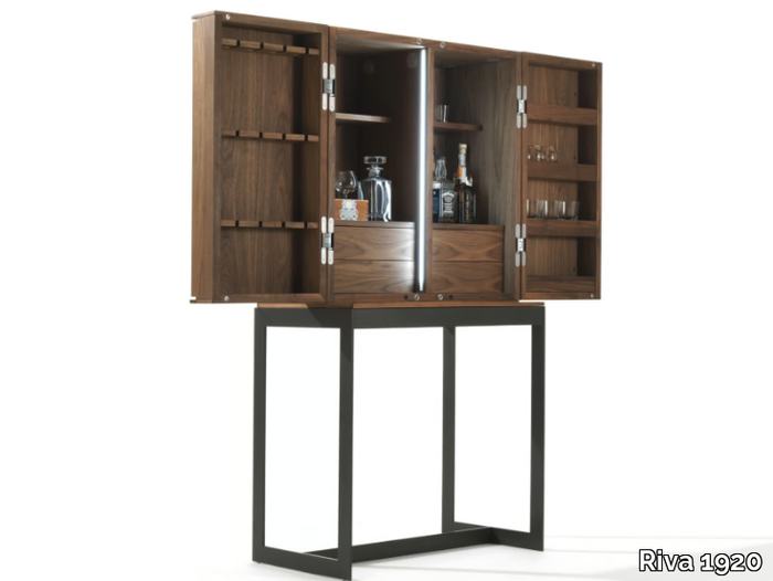 CAMBUSA FLY - Solid wood bar cabinet with integrated lighting _ Riva 1920