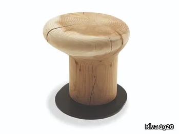 BITTA - Low solid cedar wood stool _ Riva 1920