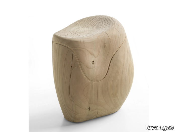 KURA - Low solid wood stool _ Riva 1920