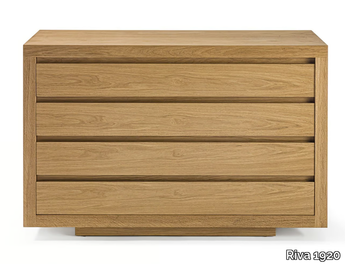 KYOTO 6 - Solid wood chest of drawers with integrated handles _ Riva 1920