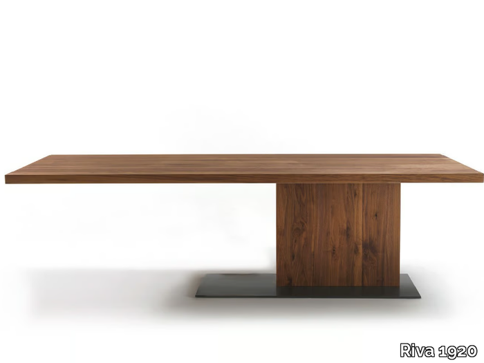 LIAM WOOD - Rectangular solid wood dining table _ Riva 1920