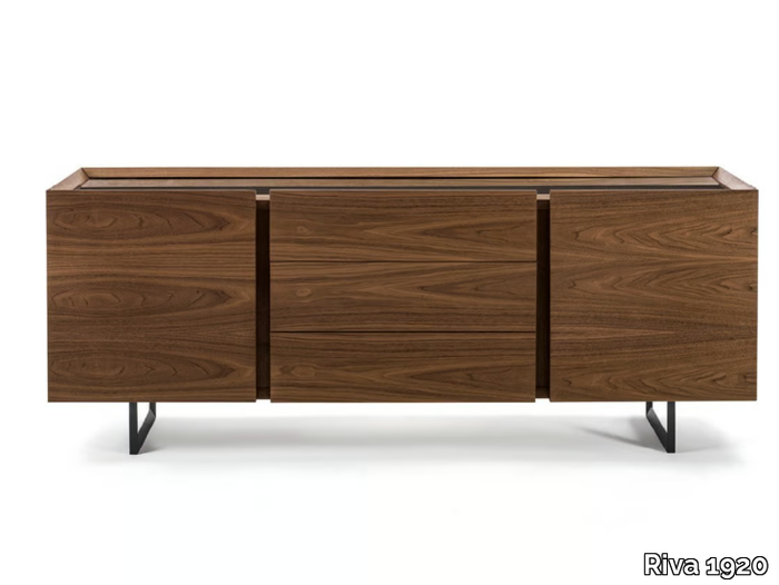 PANDORA UP SMALL - Solid wood sideboard with drawers and doors _ Riva 1920