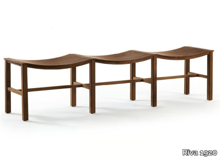 PIAZZA SCALA - Solid wood bench _ Riva 1920