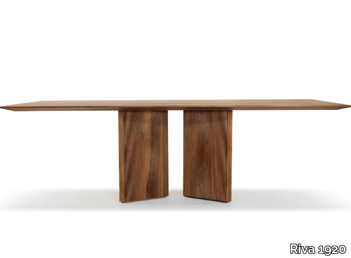 REVO TABLE - Rectangular solid wood table _ Riva 1920