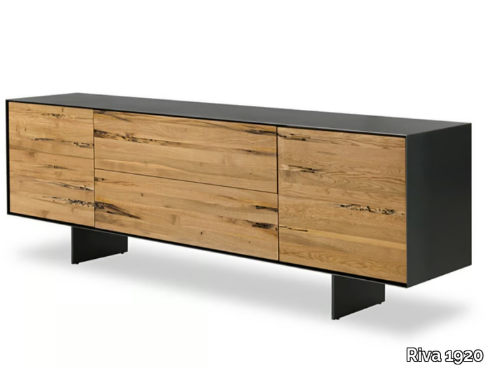 RIALTO FLY - Solid wood sideboard with doors _ Riva 1920