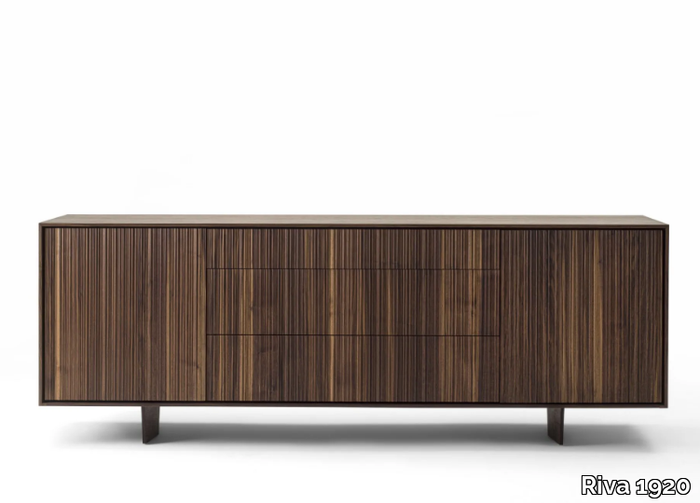 Vela - Solid wood sideboard with drawers _ Riva 1920