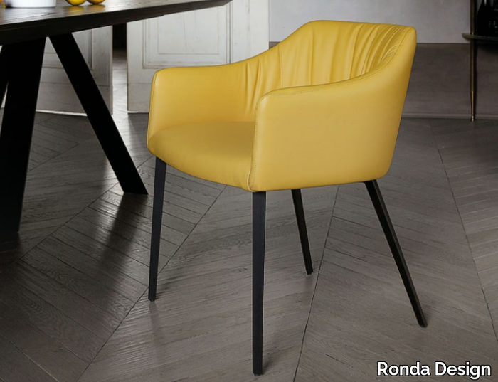 ASANA - Upholstered chair with armrests _ Ronda Design