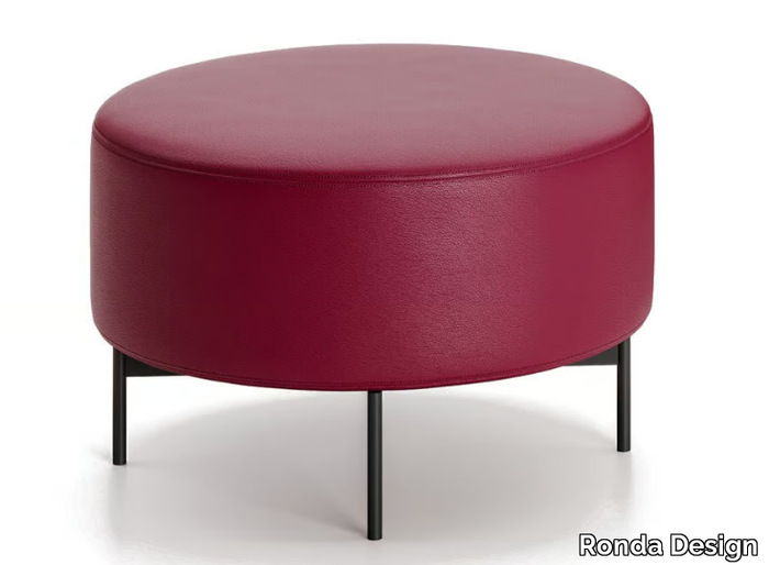 GHANTA - Round leather pouf _ Ronda Design