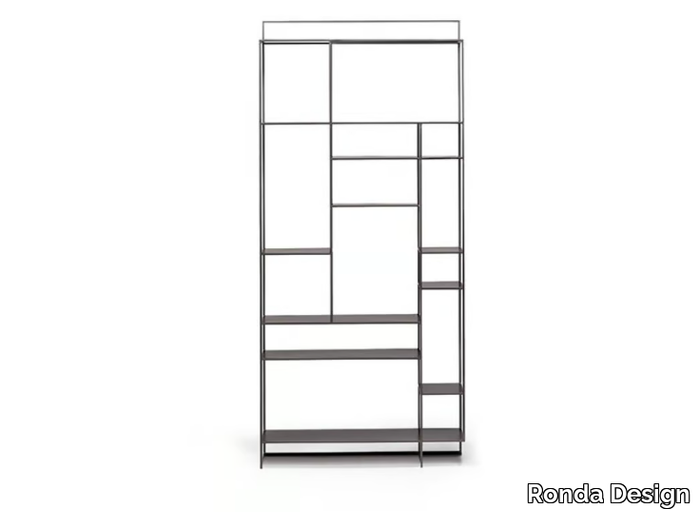 LEVIA MEDIUM - Open painted metal bookcase _ Ronda Design