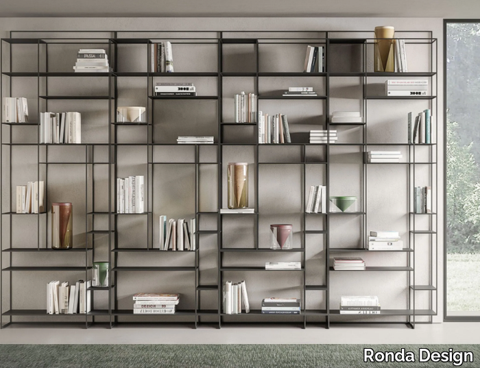 LEVIA TALL - Open metal bookcase _ Ronda Design