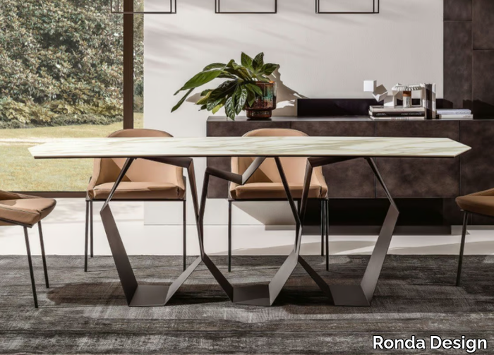 QUASIMODO - Rectangular metal living room table _ Ronda Design