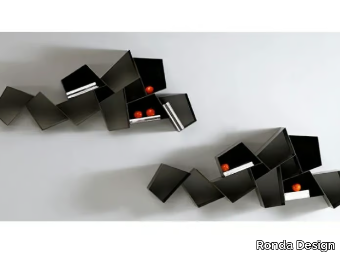 W SU LINE - Floating metal bookcase _ Ronda Design