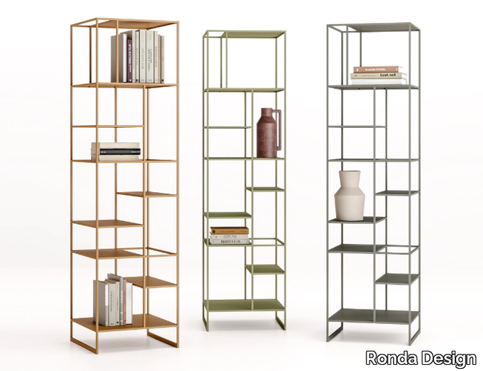 LEVIA STAND - Open freestanding metal bookcase _ Ronda Design