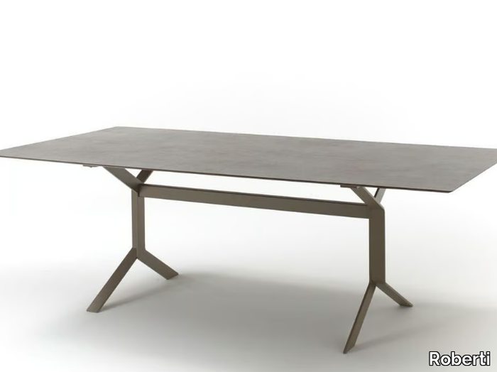 KEY WEST - Rectangular steel garden table _ Roberti