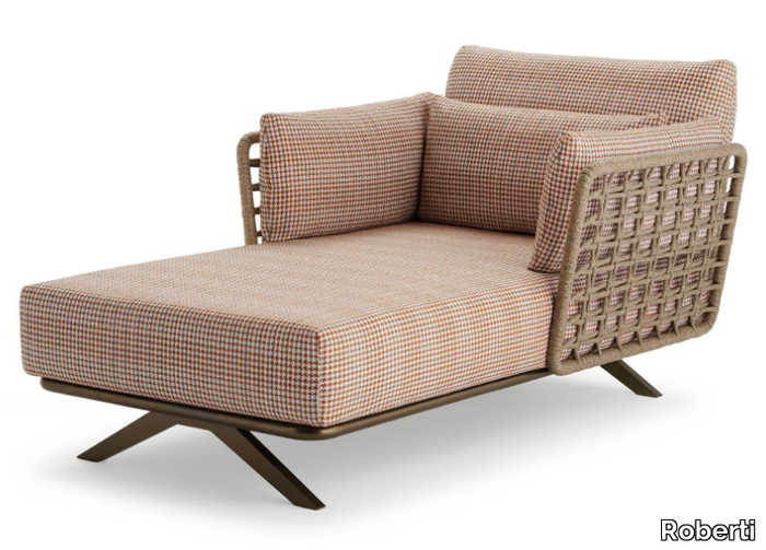 ARMÀN - Daybed woven with polyester rope with armrests _ Roberti