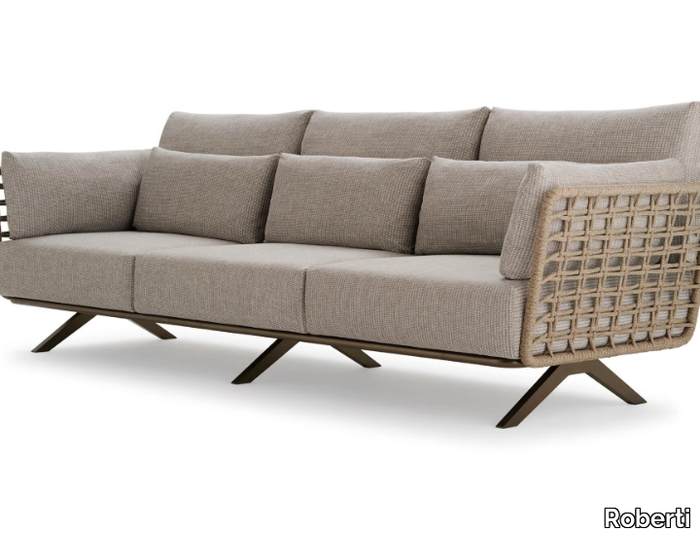 ARMÀN - 3 seater sofa woven with polyester rope _ Roberti