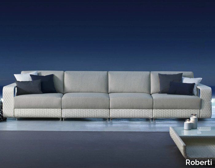 HAMPTONS - Modular sectional 4 seater aluminium garden sofa _ Roberti