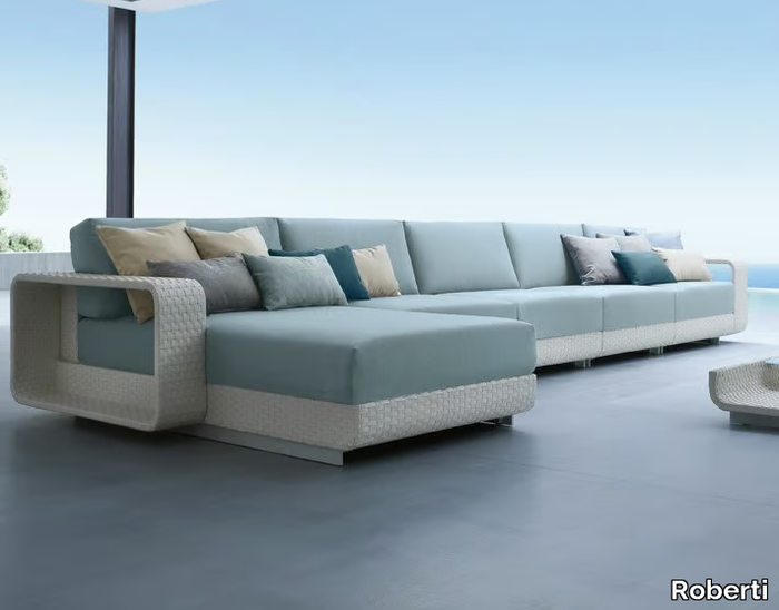 HAMPTONS - Sectional modular aluminium garden sofa _ Roberti