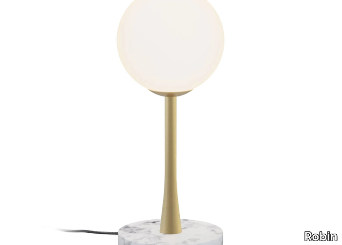 RICARDA - Marble and brass table lamp _ Robin