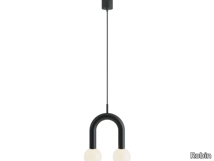 RIGOBERTA SUPER CURVED - Iron pendant lamp _ Robin