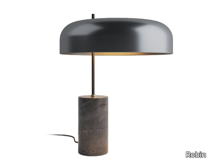 ROMINA - Marble and aluminum table lamp _ Robin