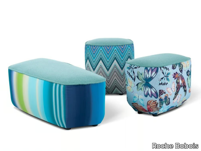 TRILOGIE OUTDOOR - Fabric garden pouf _ Roche Bobois