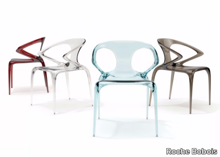 AVA - Stackable chair with armrests _ Roche Bobois