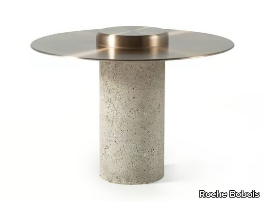 CANOTIER - Round aluminium coffee table _ Roche Bobois