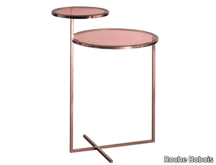 MAJORDOME - Round steel coffee table _ Roche Bobois