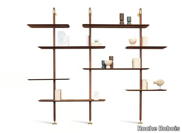 KETCH - Wall-mounted open wooden bookcase _ Roche Bobois