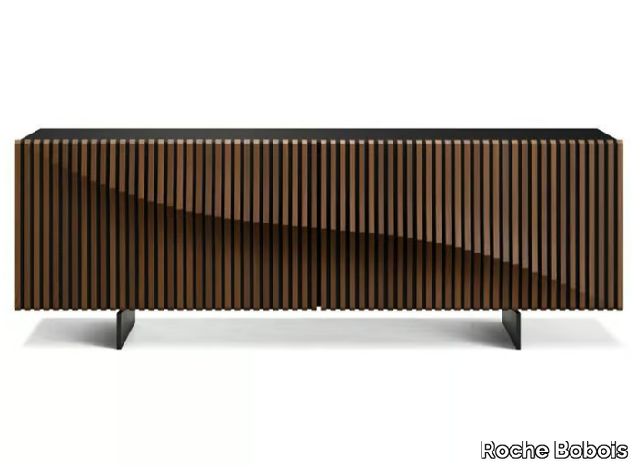 SPEED UP BOIS - Wooden sideboard with sliding doors _ Roche Bobois