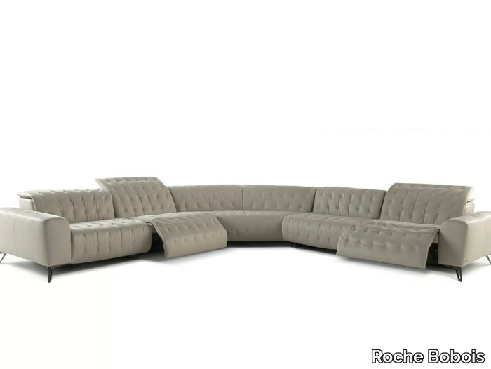 SATELLITE 3 - Corner sectional leather sofa _ Roche Bobois