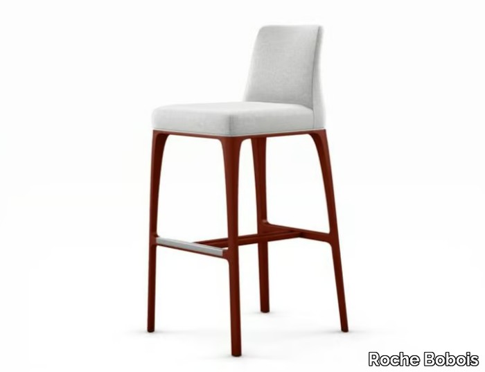 AIDA - High fabric stool with back _ Roche Bobois