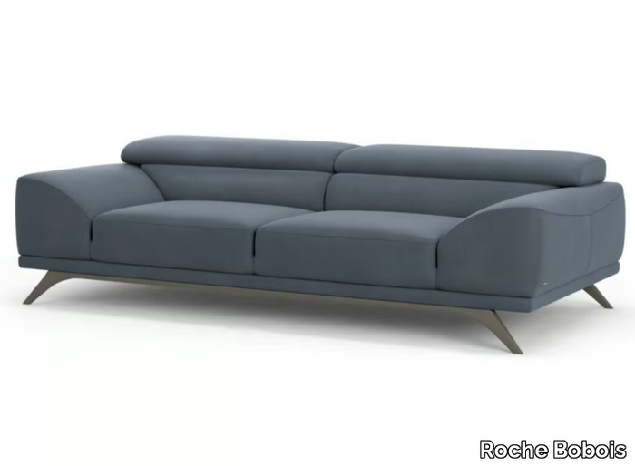 AZUR - 3 seater leather sofa with headrest _ Roche Bobois