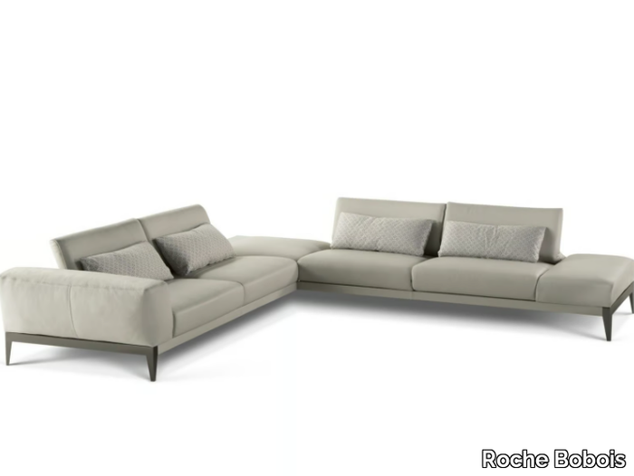 CONNEXE - Corner 4 seater leather sofa _ Roche Bobois