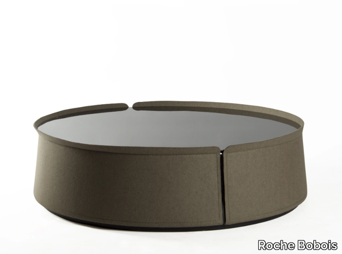 CORUM - Round glass coffee table for living room _ Roche Bobois