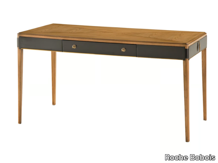 CLARIDGE - Rectangular cherry wood writing desk with drawers _ Roche Bobois