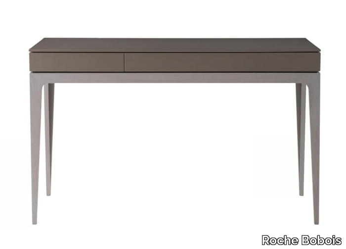 DEVOM - Rectangular wooden writing desk with drawers _ Roche Bobois