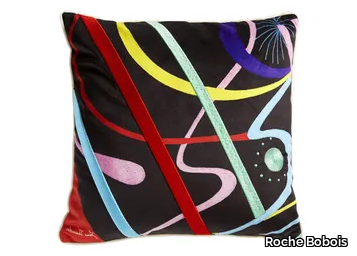 PERDIÇÃO RISCAS - Square velvet cushion _ Roche Bobois