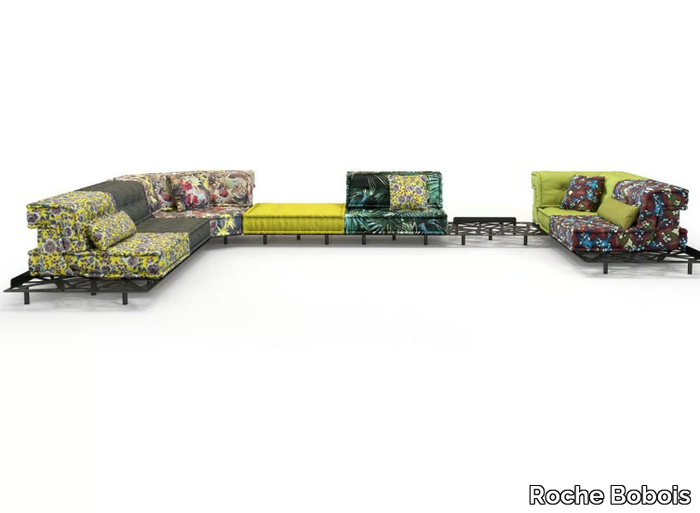 MAH JONG OUTDOOR - JEAN PAUL GAULTIER - Sectional fabric outdoor sofa _ Roche Bobois