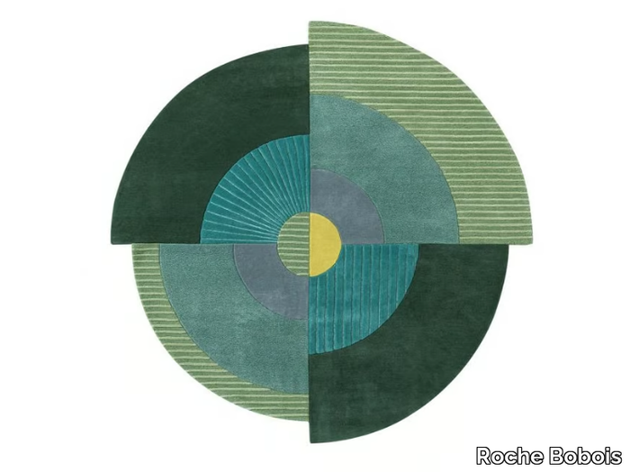 MERLIN - Round rug with geometric shapes _ Roche Bobois