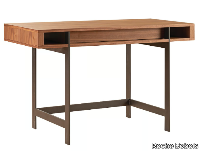 PRESSBOOK - Rectangular oak writing desk with drawers _ Roche Bobois